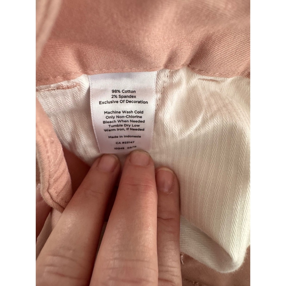 Talbots Womens Salmon Pink Cuffed Ankle Chino Pants Size 8 NWT 41135955 - Picture 4 of 8